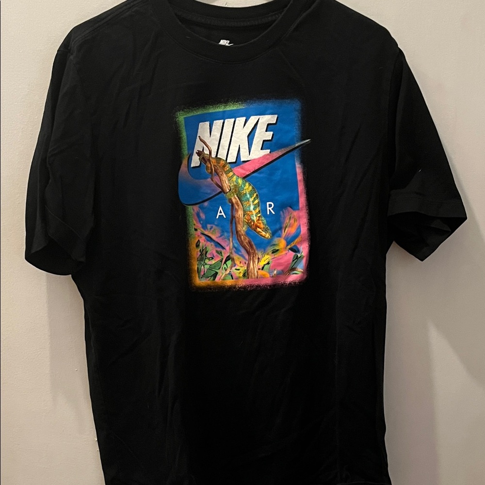 Nike Air Black Tee with Chameleon